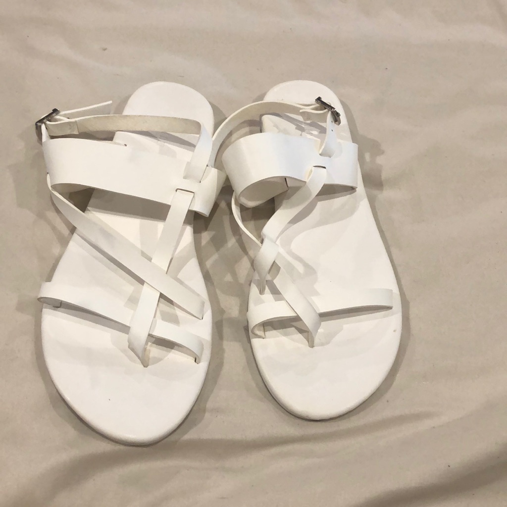 Brand New White Strap Sandals Forever 21 Brand